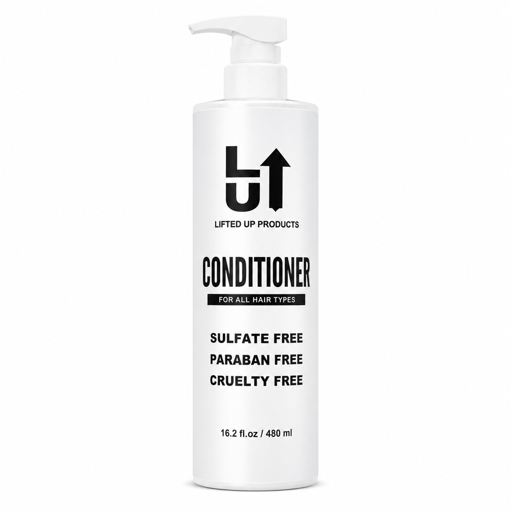 LIFTED UP PRODUCTS Lifted Up Conditioner bottle with label, showcasing the hair care product for healthy, shiny hair.