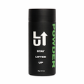 LUB Lifted Up Styling Powder in a clear jar, showcasing the white powder for volumizing and texturizing hair styling.