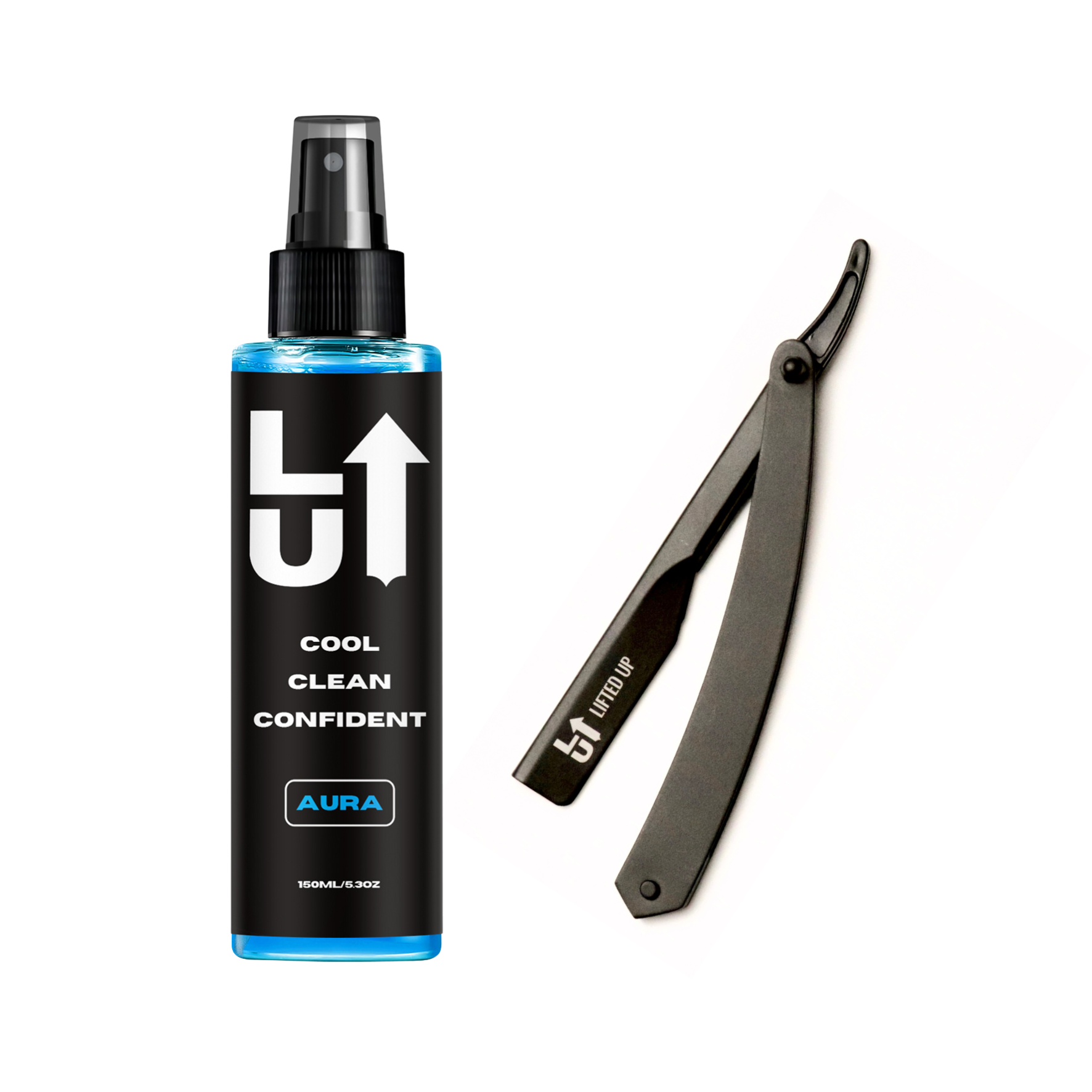 Aftershave Spray + Straight Razor Bundle – Complete Grooming Set